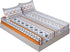 MAG Colorful Bohemian Bed Sheet Retro Orange Printed Microfiber Bedding Sheet Set with1 Fitted Sheet and 2 Pillow Shams , 12 Deep (Queen, Orange)