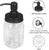 Mason Jar Bathroom Accessories Set 4 Pcs Black Soap Dispenser Toothbrush Holder Sets Rustic Farmhouse Decor