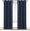 NICETOWN Living Room Curtain, Window Treatment Energy Saving Thermal Insulated Solid Grommet Blackout Drape/Drapery (Navy, Sold Individually, 42 by 84-inch)