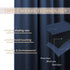 NICETOWN Living Room Curtain, Window Treatment Energy Saving Thermal Insulated Solid Grommet Blackout Drape/Drapery (Navy, Sold Individually, 42 by 84-inch)
