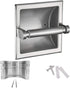M2cbridge 18/8 Stainless Steel Hotel Style Brushed Nickel Recessed Bathroom Toilet Paper Holder with Rear Mounting Bracket for Wooden/Cement Wall