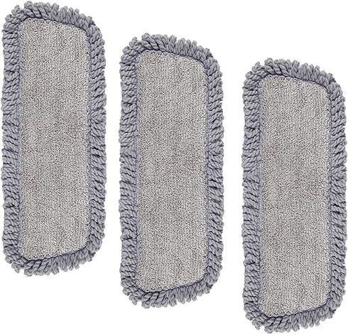 MEXERRIS Microfiber Spray Mop Pads Replacement Head for Wet Dry Dust Mop, Reusable Washable Mop Heads Refills Compatible with Bona Floor Care System for Kitchen Home Commercial Floor Cleaning -3 Pack