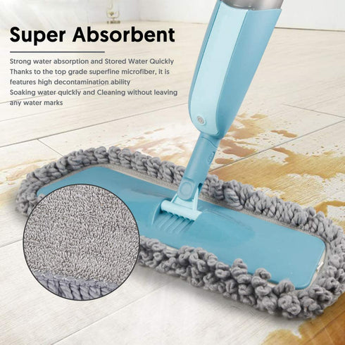 MEXERRIS Microfiber Spray Mop Pads Replacement Head for Wet Dry Dust Mop, Reusable Washable Mop Heads Refills Compatible with Bona Floor Care System for Kitchen Home Commercial Floor Cleaning -3 Pack