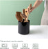 DOWAN Kitchen Utensil Holder, Ceramic Utensils Crock with Table-Protection Cork Mat, Cooking Utensil Holder for Kitchen Décor, Easy to Clean, Black