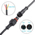 Augiimor 5 Pairs 3 Pin Waterproof Electrical Connector Pigtail Plastics Waterproof IP65 Male Female Connection Cable (3 Pin, Big Size)