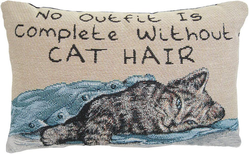 Manual 12.5 x 8.5-Inch Decorative Throw Pillow, Without Cat Hair