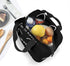 Black cat Lunch Bag Insulated Lunch Box with Front Pocket Reusable Tote Bag For Office Work Picnic Travel Shopping