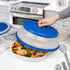 Tovolo Large Collapsible Microwave, Lid for Reheating Food, Meal Prep Gadget, No Mess Folding Plate Cover Kitchen Tool, Stratus Blue