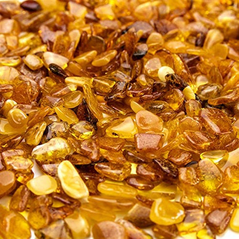 Amber Polished Stones – Certified Natural Baltic Resin Loose Chips Ambar Piedra for Crafting Jewelry and Beads (No Holes) - Amber Culture