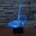 3D LED Golf Club Tool Night Light 7 Color Change LED Table Desk Lamp Acrylic Flat ABS Base USB Charger Home Decoration Toy Birthday Xmas Kid Children Gift