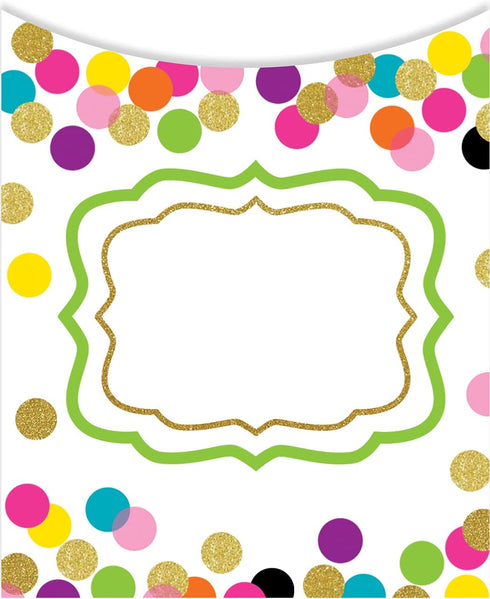 Confetti Library Pockets - Multi-Pack