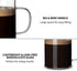 HORLIMER 10 oz Glass Coffee Mugs Set of 6, Clear Coffee Cup with Handle for Tea Cappuccino Latte Milk Juice Hot Beverages