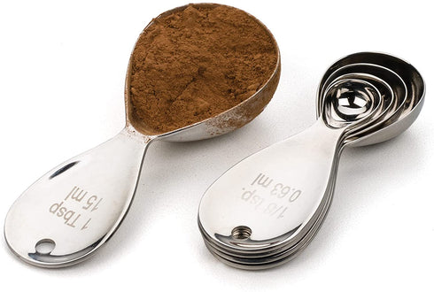RSVP International (MOD-S) Oval Measuring Spoons, Stainless Steel