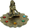 Fantasy Gifts Colored Chakra Stone Incense Burner, 4 x 5 inches, Multicolor
