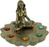 Fantasy Gifts Colored Chakra Stone Incense Burner, 4 x 5 inches, Multicolor