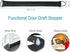 BAINING Door Draft Stopper, 36 inches Weighted Fabric Bottom Seal Sound Blocker Window Draft Guard, Cover Bottom Gap Stop Drafty and Block Noise for Doors and Windows, Machine Washable, Grey