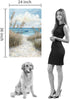 Hardy Gallery Seascape Canvas Abstract Wall Art: Beach Path Artwork to The Sea Abstract Coastal Artwork Painting for Bedroom (36'' x 24'' x 1 Panel)
