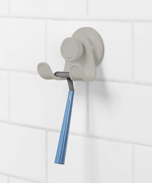 Umbra Flex Shower Storage Accessories with Patented Gel-Lock Technology Suction Cup, Grey