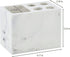 Resin Toothbrush Holder in JINCROP, 5 Slots Hygienic Toothbrush Bathroom Storage Stand Dispenser Organizer Set for Toothbrushes, Make-up Brushes and More, (Ink White)