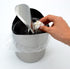 Mini Countertop Brushed Stainless Steel Swing Lid Trash Can Set, Come with Trash Bag, 1.5 L / 0.40 Gal , Multiple Color Options, Silver