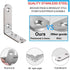 16 PCS Corner Brace L Bracket Heavy Duty 2.5 x 2.5 Inch Stainless Steel 90 Degree Joint Right Angle Corner Brackets with Screws, L-Shaped Metal Fastener for Wood Shelves