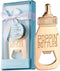 Yuokwer 12pcs Bottle Opener Baby Shower Favor for Guest,Rose Gold Feeding Bottle Opener Wedding Favors Baby Shower Giveaways Gift to Guest, Party Favors Gift & Party Decorations Supplies (Blue, 12)
