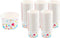 Paper Ice Cream Cups (Polka Dots Design) - 100-Count - 8 oz Disposable Dessert Bowls for Hot or Cold Food, 8-Ounce Party Supplies Treat Cups for Sundae, Frozen Yogurt, Soup, White