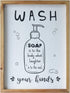 Funny Bathroom Sign Wash Your Hand Wood farmhouse Bathroom Wall Decor Rustic Decorative Plaque and Sign