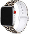 Animal Print Floral Bands Compatible with Apple Watch Ultra SE Series 8/7/6/5/4/3/2/1,Silicone Sports Straps Printed Pattern Wristband for iWatch 42mm/44mm/45mm/49mm S/M for Women/Men(Leopard Print)
