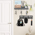OurWarm 2 Pcs Key Holder for Wall Decorative with 10 Key Hooks, Wall Mounted Key Hangers for Wall with Mail Key Rack, Wooden Mail Organizer with Shelf, Rustic Home Decor for Entryway Hallway (Grey)