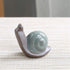 Amosfun 2Pcs Snail Figurine Ceramic- Miniature Snail Ornament - Miniature Cats Minifigures Unicorn Figurines Decor Figurine -Tea Table Ornament Mini Retro Creative -Decor Snail Figurine Ornament