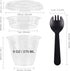Zezzxu 50Pack 9oz Clear Plastic Parfait Cups with Insert and Flat Lids (No Hole) Disposable Dessert Cups for Yogurt Fruit and Cereal Parfait
