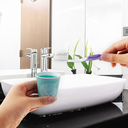 600 Pack 3oz Disposable Bathroom Cups, Colorful Disposable Mouthwash Cups, Small Disposable Cups, Mini Paper Cups for Parties, Picnics, Barbecues, Travel and Events.