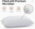 Acanva Bed Pillows for Sleeping 2 Pack with Luxury Hotel Quality, Super Plush 3D Fiber Filling, Top-end Cover for Side Stomach Back Sleepers, Standard-Pack of 2, White/Polyester Microfiber 2 Count