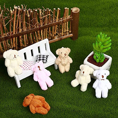 20 Pieces Mini Stuffed Bears Small Plush Doll Bears Soft Animal Toys Tiny Bears for 2021 Graduation Birthday Wedding Decorations Party Favors (Basic Style)