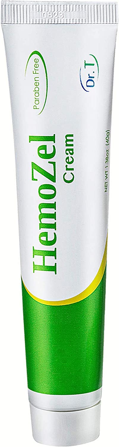 HemoZel Hemorrhoid Cream - 1.38 oz. Natural Hemorrhoid Treatment for Pain, Bleeding, Burning, Itching, Swelling and General Discomfort. Also Alleviates Symptoms Related to Varicose Veins -40g Ointment