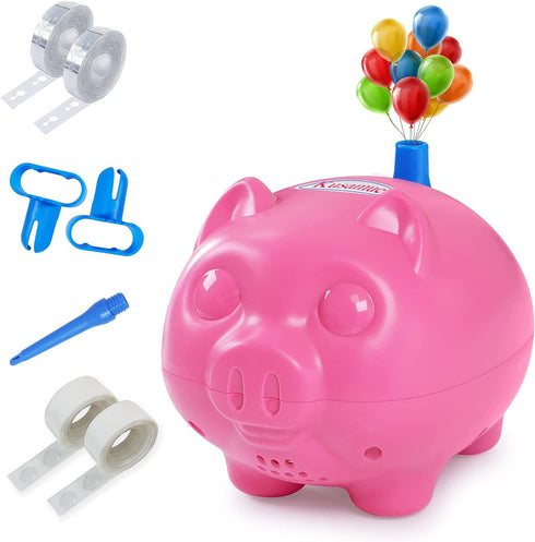 Kusamue Electric Balloon Pump - Quick Inflation for Party Decoration Arch/110V 600W Portable Inflator Balloon Blower Air Pump: Fast & Easy Filling Balloons (Pink)