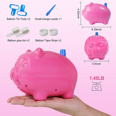 Kusamue Electric Balloon Pump - Quick Inflation for Party Decoration Arch/110V 600W Portable Inflator Balloon Blower Air Pump: Fast & Easy Filling Balloons (Pink)