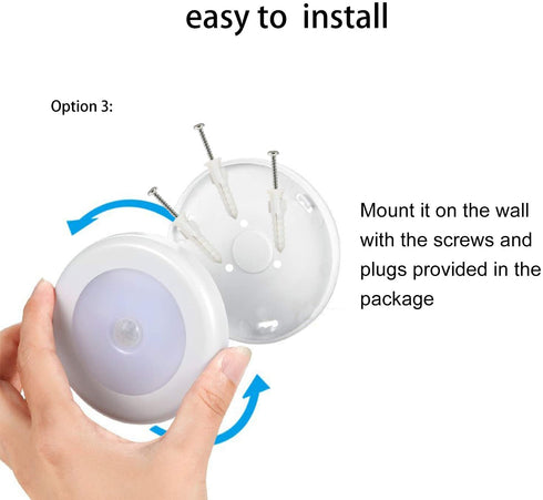 Ailun Motion Closet Light Sensor Light Lamp 3Pack Cordless LED Night Light for Hallway Kitchen Bathroom Bedroom Stairs Safe Lights Daylight White Battery Not Included