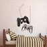 Wall Art Decal Joystick Gamer Video Controller Boy Room Gaming Room Decoration Wall Sticker Removable Kids Playroom Mural Y-209 (Black, 42x70cm)