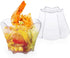 Kingrol 100 Count Mini Dessert Cups with Spoons, 2.3 oz. Disposable Clear Bowls for Mousse, Puddings, Appetizers, Sauces