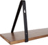 Kate and Laurel Soloman Rustic Wooden Shelves, 18 inch Set of 2, Rustic Brown and Black, Modern Farmhouse-Inspired Wall Storage