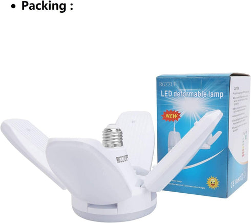 LED Garage Lights,2 Pack 60W Adjustable Trilights LED Garage Ceiling Light,6000Lumens LED Garage Ceiling Light, 6000k Nature Light with High Bright Garage Light for Garage,Warehouse