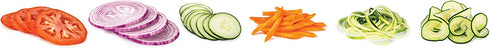 Prepworks by Progressive Compact Mandoline, Features Slice, Julienne and Spiral Cuts and 3 Thicknesses Thin, Medium and Thick, Noodle, Ribbon, Food Slicer, Vegetable Slice