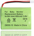 for Summer Infant Baby Monitor Replacement Battery for Summer Infant Wide View 28650 29000 29000A & Clear Sight 29040 29030 Parent Handheld 3.6V 800mA