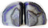 JIC Gem Dyed Purple Natural Agate Bookends Polished 3 to 4 Lbs for Office and Home Decoration 1 Pair with Rubber Bumpers