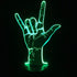 3D Optical Illusion I Love You Sign Language LED Hologram Night Light USB Operated Romantic Valentine' Day Party Decoration