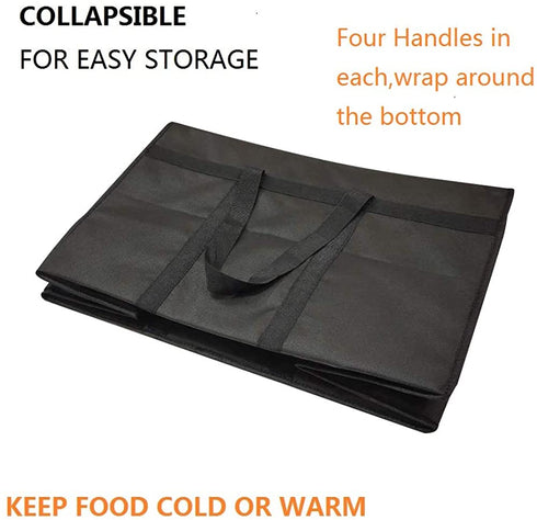 XXL-Larger Insulated Cooler Bags with Zipper Closure,Reusable Grocery Shopping Bags Keep Food Hot or Cold,Collapsible lunch bag,Grocery Transport,23"W x 15"H x 14"D