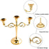 WEISIPU 3 Arms Candle Holder Metal Pillar Candle Stick Wedding Event Candelabra (Gold)