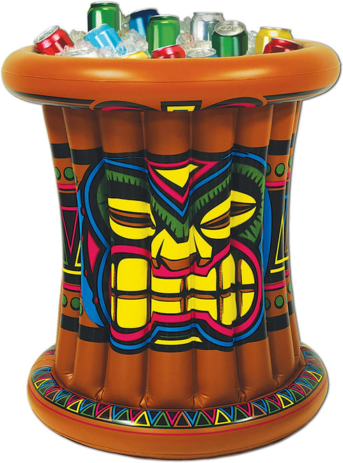 Beistle 50257 Inflatable Tiki Cooler, 22 by 25-Inch, Pkg of 1, Multicolored